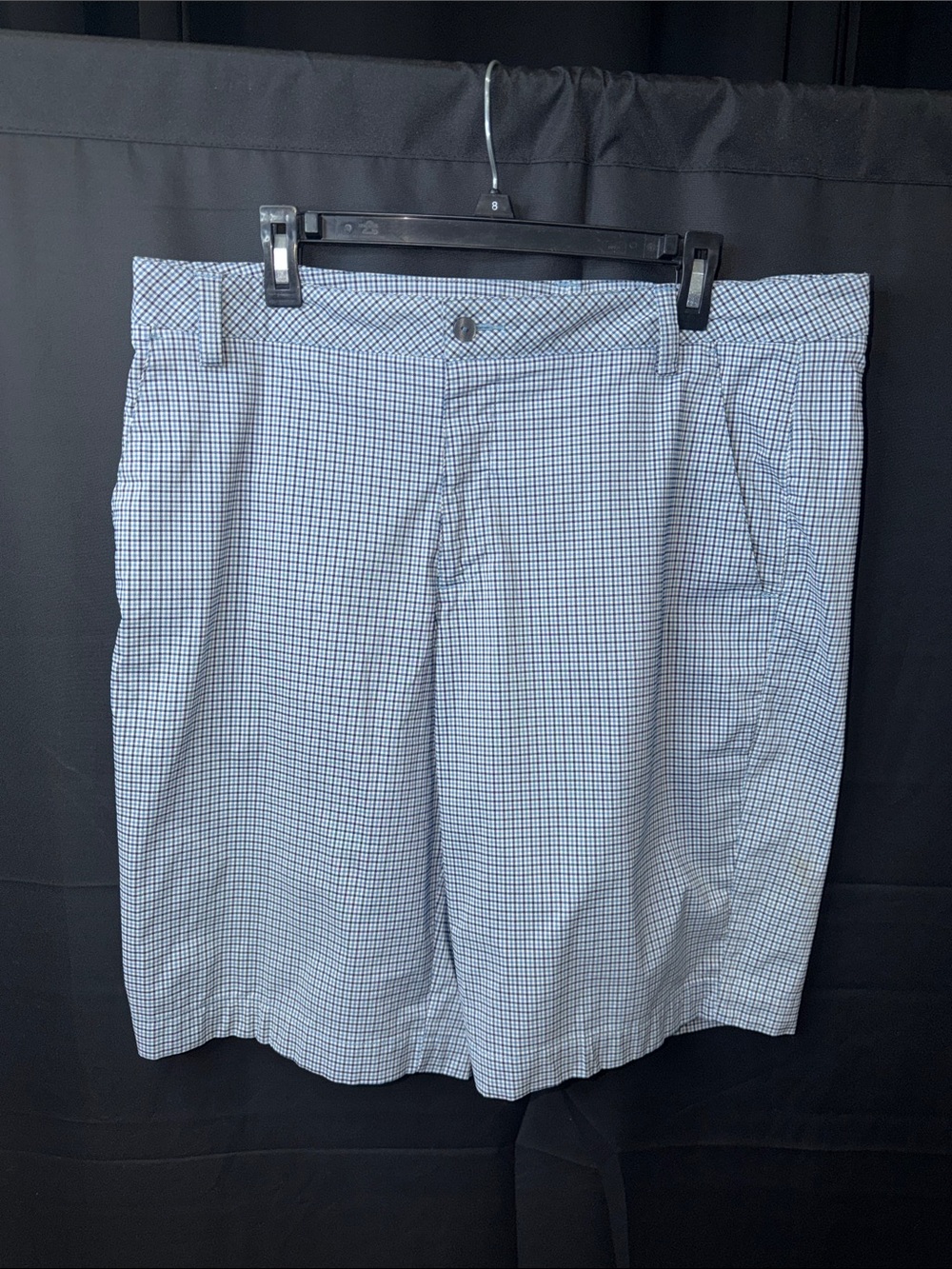 Puma Men's Light Blue Checked Performance Golf Shorts